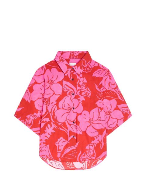 DRIES VAN NOTEN floral-print shirt - Pink - zdjęcie produktu nr 1