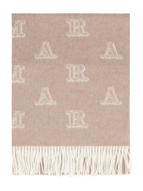Max Mara jacquard frayed scarf - Neutrals - zdjęcie produktu nr 1