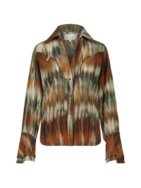 Johanna Ortiz Cabalgando abstract-pattern shirt - Brown