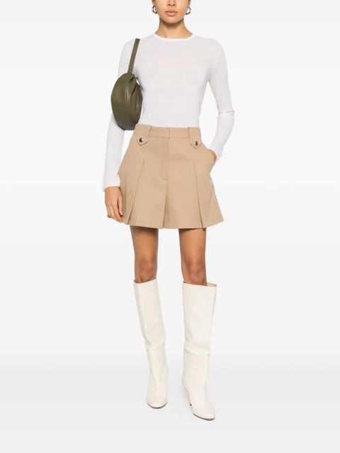Maje pleated buttoned shorts - Neutrals - zdjęcie produktu nr 2