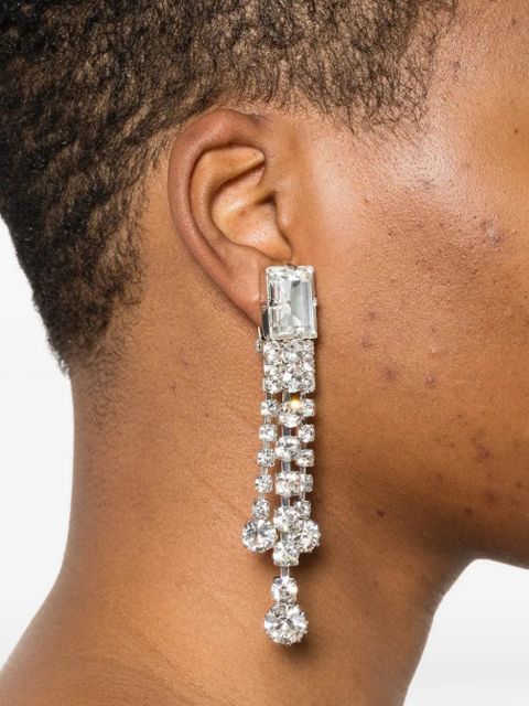 Alessandra Rich crystal embellished earrings - Silver - zdjęcie produktu nr 2
