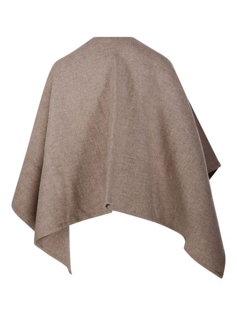 Max Mara logo-patch asymmetric cape - Neutrals - zdjęcie produktu nr 2