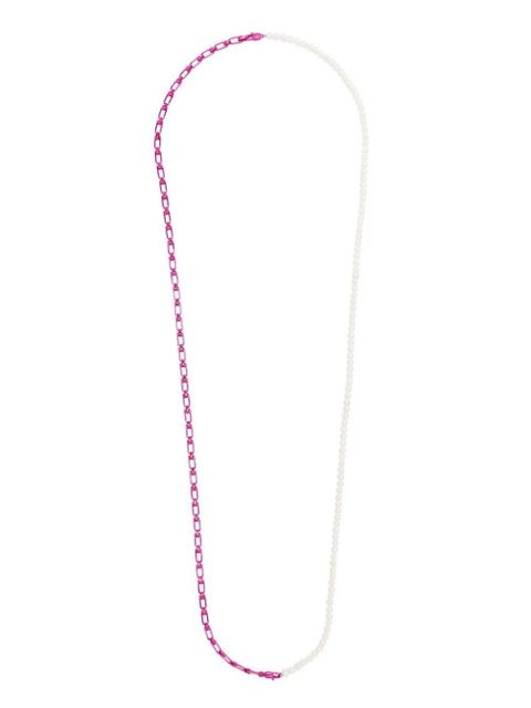 EÉRA 18kt white gold enamel and pearl necklace - zdjęcie produktu nr 1