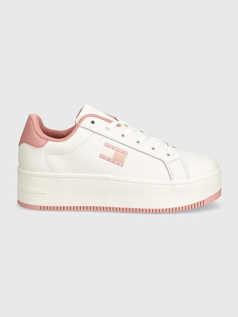 Tommy Jeans sneakersy skórzane TJW FLATFORM ESS - zdjęcie produktu nr 2