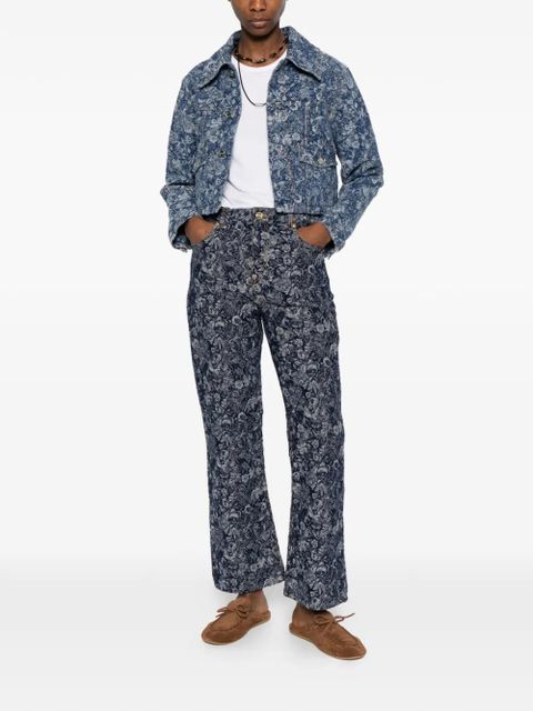 GANNI floral trousers - Blue - zdjęcie produktu nr 2