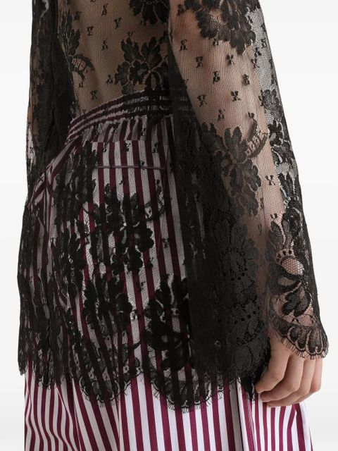 Dolce & Gabbana lace dress with high-neck - Black