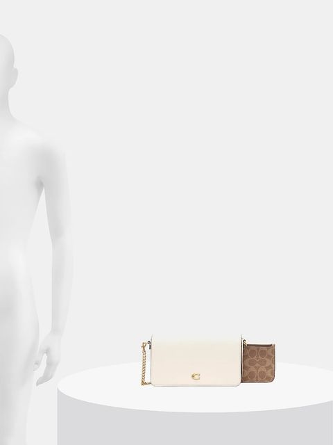 Coach torebka skórzana Mila kolor beżowy CAO01