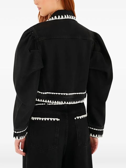 FARM Rio puff-sleeve jacket - Black