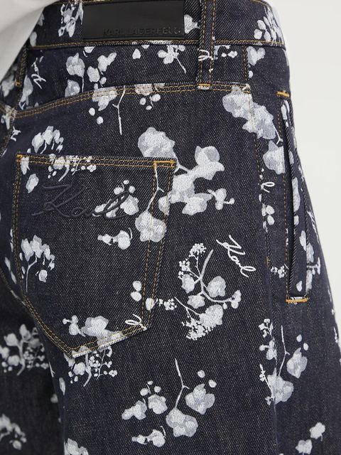 Karl Lagerfeld jeansy damskie kolor granatowy A3W10012