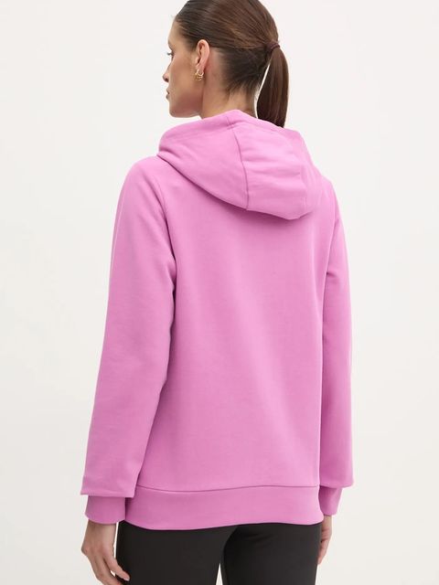 Helly Hansen bluza bawełniana HH LOGO 2.0 damska kolor fioletowy z kapturem z nadrukiem 34460 - zdjęcie produktu nr 2