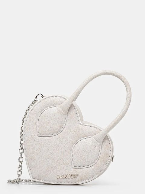 AMBUSH torebka Crackle Heart Top Handle Bag kolor szary BWNP028F24LEA0010100 - zdjęcie produktu nr 1