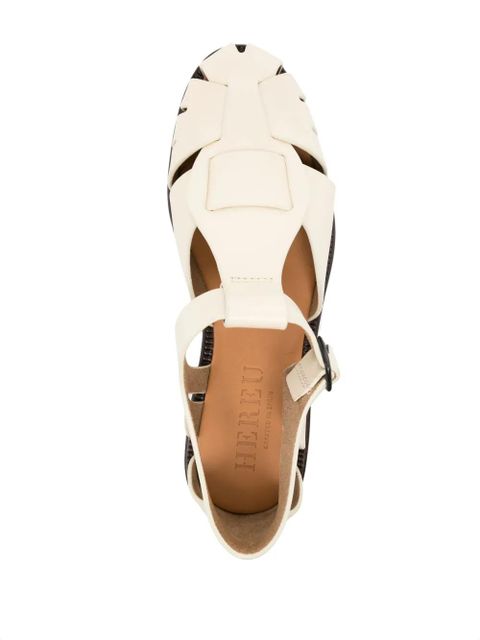 Hereu Pesca cut-out leather sandals - Neutrals