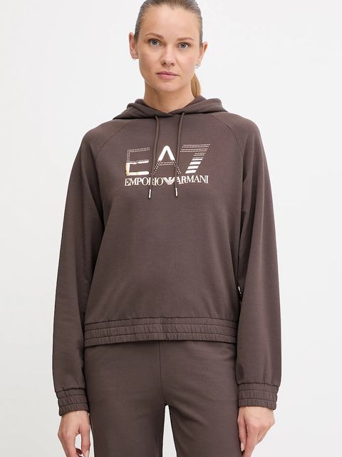 EA7 Emporio Armani dres damski kolor brązowy AF12502.7W000687