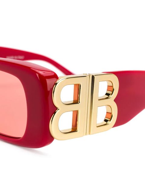 Balenciaga Eyewear Dynasty rectangular-frame sunglasses - Red