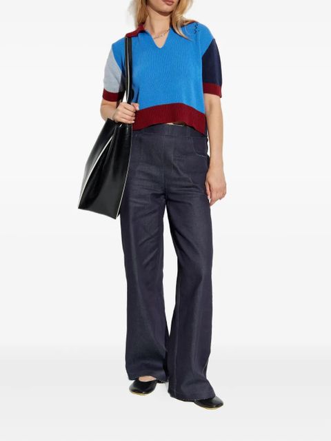 Marni colourblock short-sleeve top - Blue