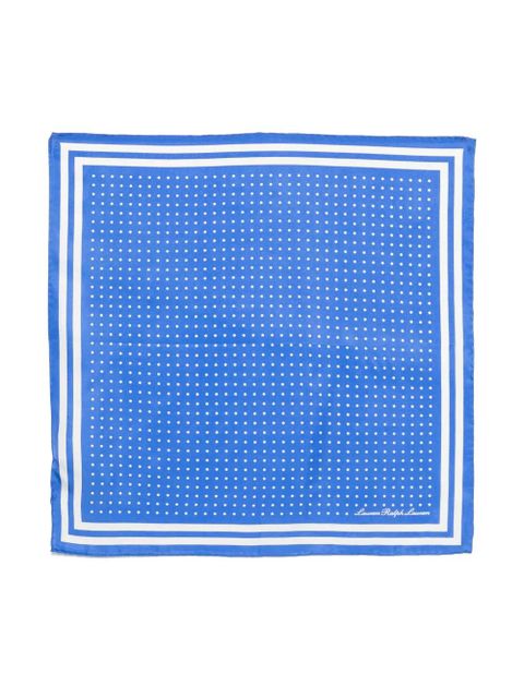 Lauren Ralph Lauren polka-dot silk scarf - Blue - zdjęcie produktu nr 1