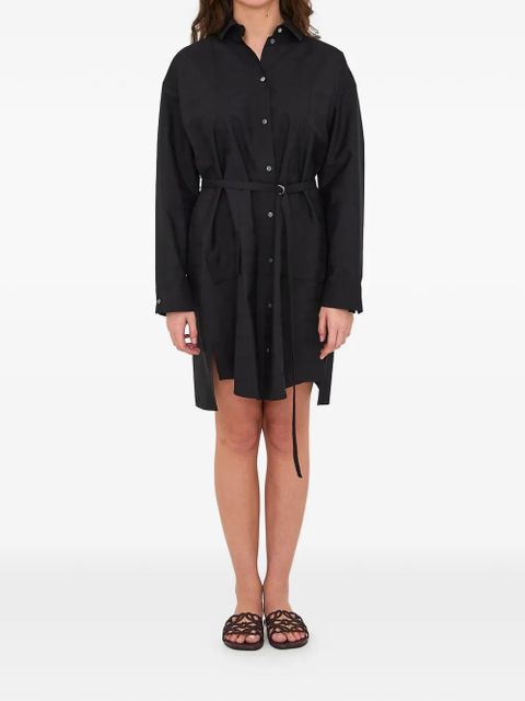 LOEWE belt-waist mini dress - Black - zdjęcie produktu nr 1