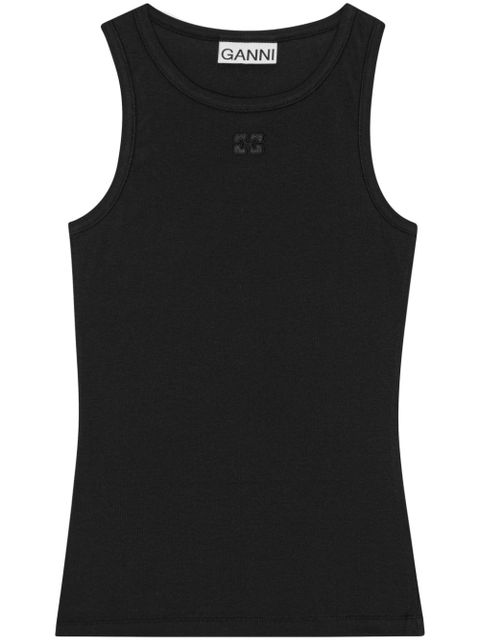GANNI ribbed tank top - Black - zdjęcie produktu nr 1