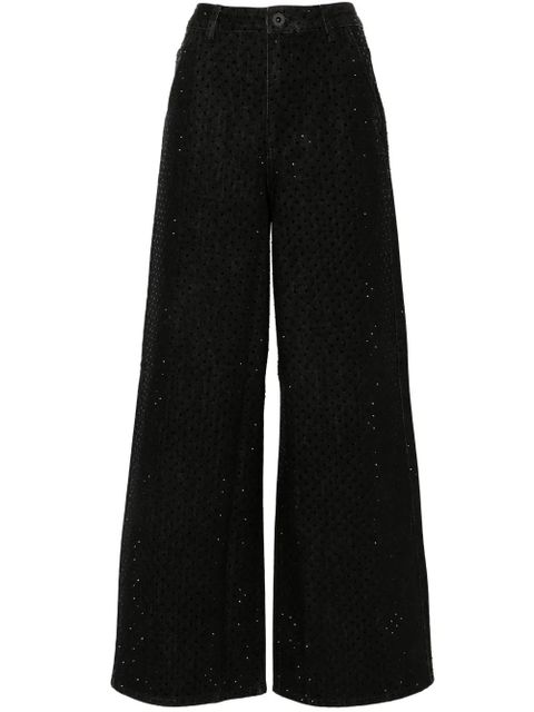 Self-Portrait rhinestone-embellished jeans - Black - zdjęcie produktu nr 1