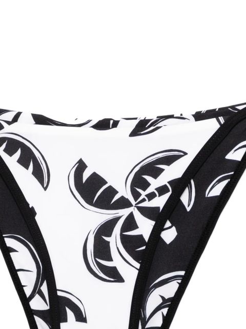 FARM Rio palms-print bikini bottom - White
