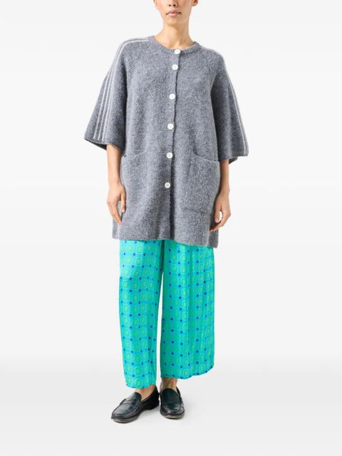 American Vintage Vitow buttoned short-sleeve cardigan - Grey - zdjęcie produktu nr 2