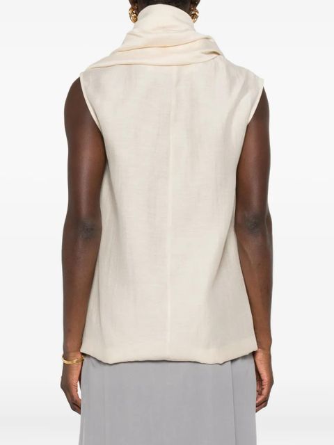 TOTEME attached-scarf blouse - Neutrals