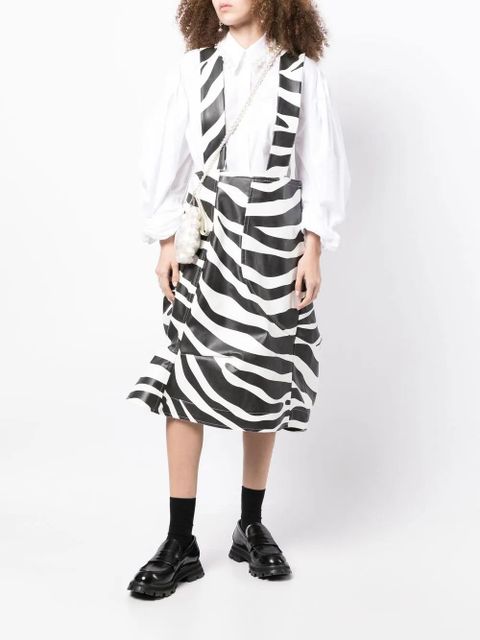 Comme Des Garçons faux-leather pinafore dress - White - zdjęcie produktu nr 2
