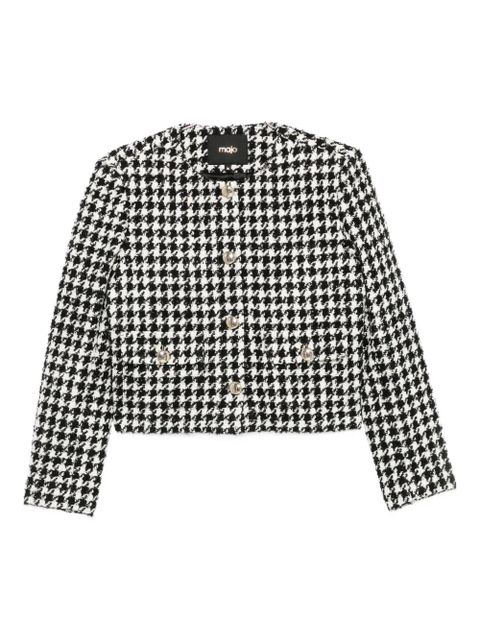 Maje houndstooth-pattern blazer - White