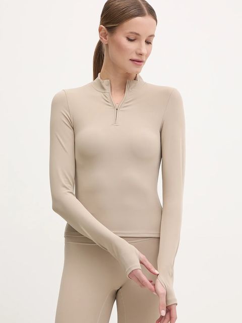 JOYINME longsleeve do jogi Motion kolor beżowy z półgolfem Motion - zdjęcie produktu nr 1