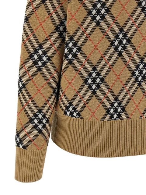 Burberry check-pattern wool sweater - Neutrals
