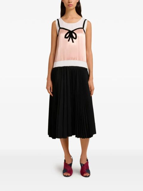 Marni bow pleated midi dress - Black - zdjęcie produktu nr 2