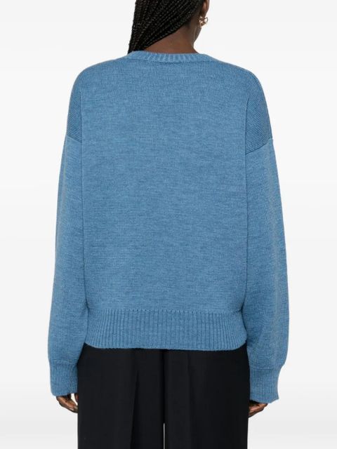 Róhe V-neck long-sleeve sweater - Blue