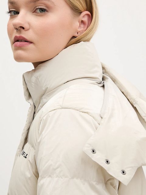 Karl Lagerfeld Jeans kurtka kolor beżowy zimowa A4W15059