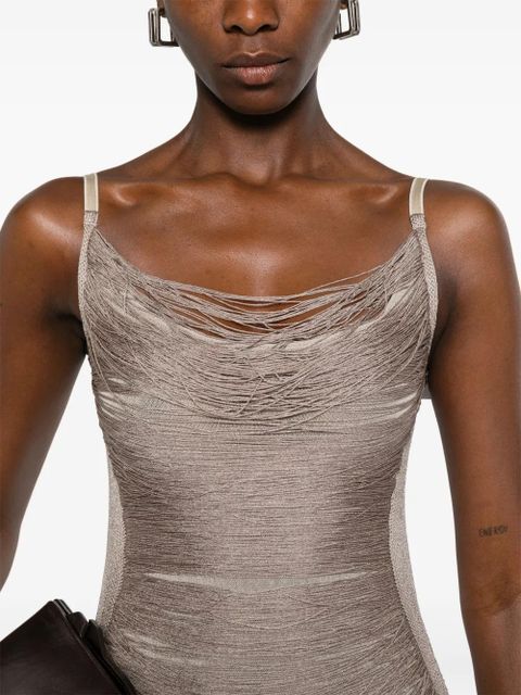 The Attico draped mini dress - Grey