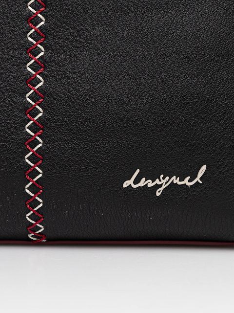 Desigual plecak MANHATTAN PESPUNTES damski kolor czarny duży gładki 25WAKP17 - zdjęcie produktu nr 2