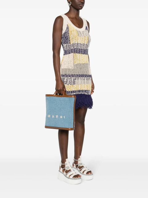 Marni Tropicalia straw tote bag - Blue - zdjęcie produktu nr 2