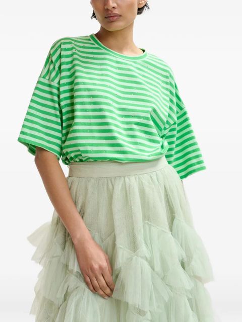 Essentiel Antwerp Joste round-neck striped T-shirt - Green