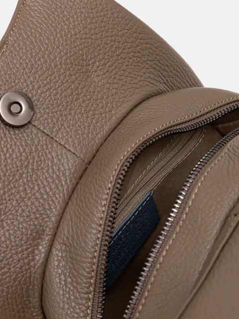 Answear.LAB plecak skórzany damski kolor beżowy mały gładki