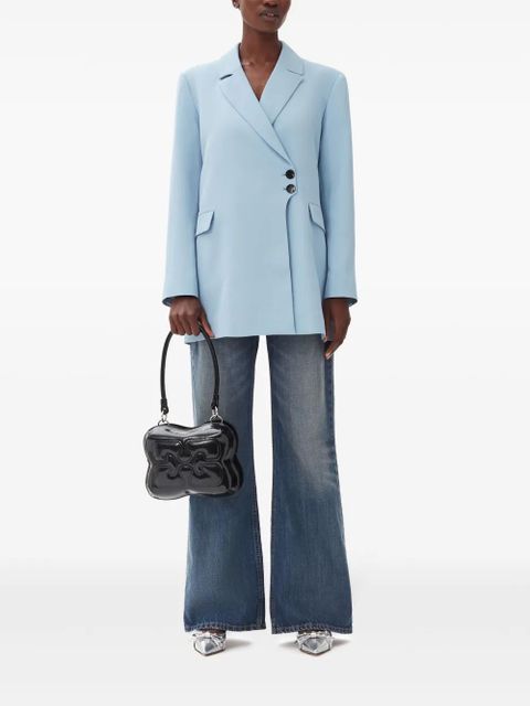 GANNI twill belted blazer - Blue - zdjęcie produktu nr 2