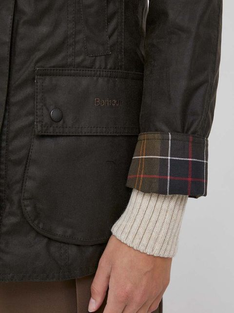 Barbour kurtka bawełniana Classic Beadnell Wax Jacket