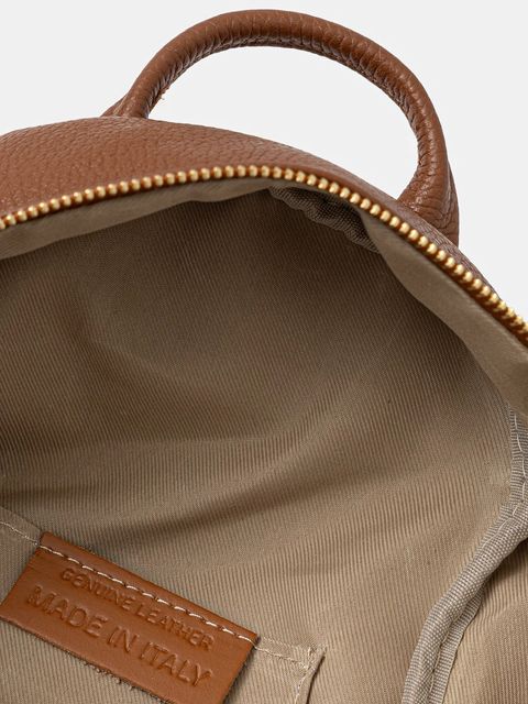 Answear.LAB plecak skórzany damski kolor brązowy mały gładki