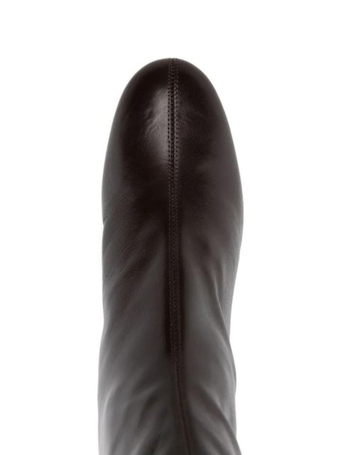 Aquazzura leather block-heel boots - Brown