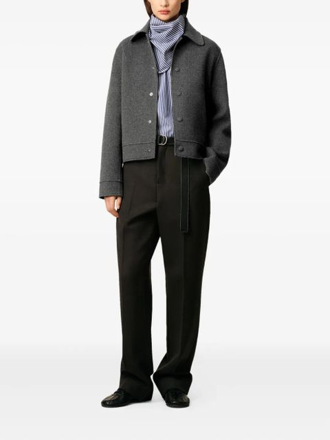 AMI Paris buttoned wool boxy jacket - Grey