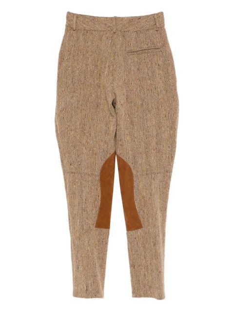 Anna Sui chevron trousers - Brown