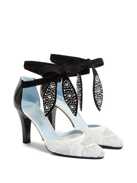 Valentino Garavani 85mm Foliefoliage pumps - White