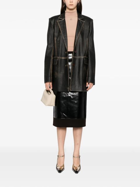 MM6 Maison Margiela panelled skirt - Brown