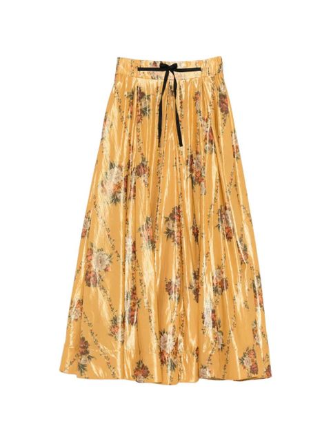 Agua By Agua Bendita Delta Paramo bow floral skirt - Yellow - zdjęcie produktu nr 1