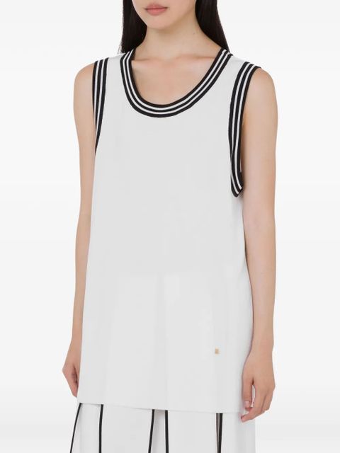 Moschino scoop-neck sleeveless tank top - White
