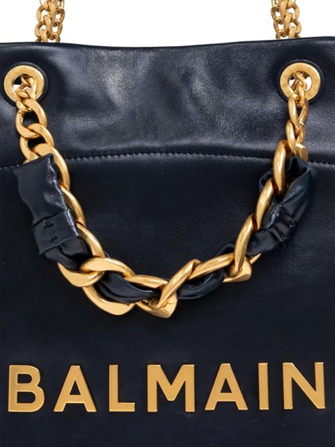 Balmain chain-detail logo shoulder bag - Blue - zdjęcie produktu nr 2
