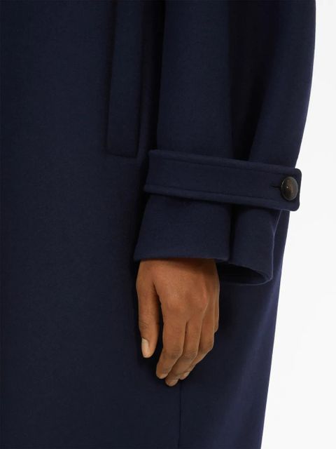 Ferragamo single-breast wool coat - Blue